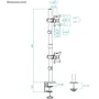 Tooq Soporte de Mesa Vertical para 2 Pantallas 13-32 pulgadas DB1233TNV-B